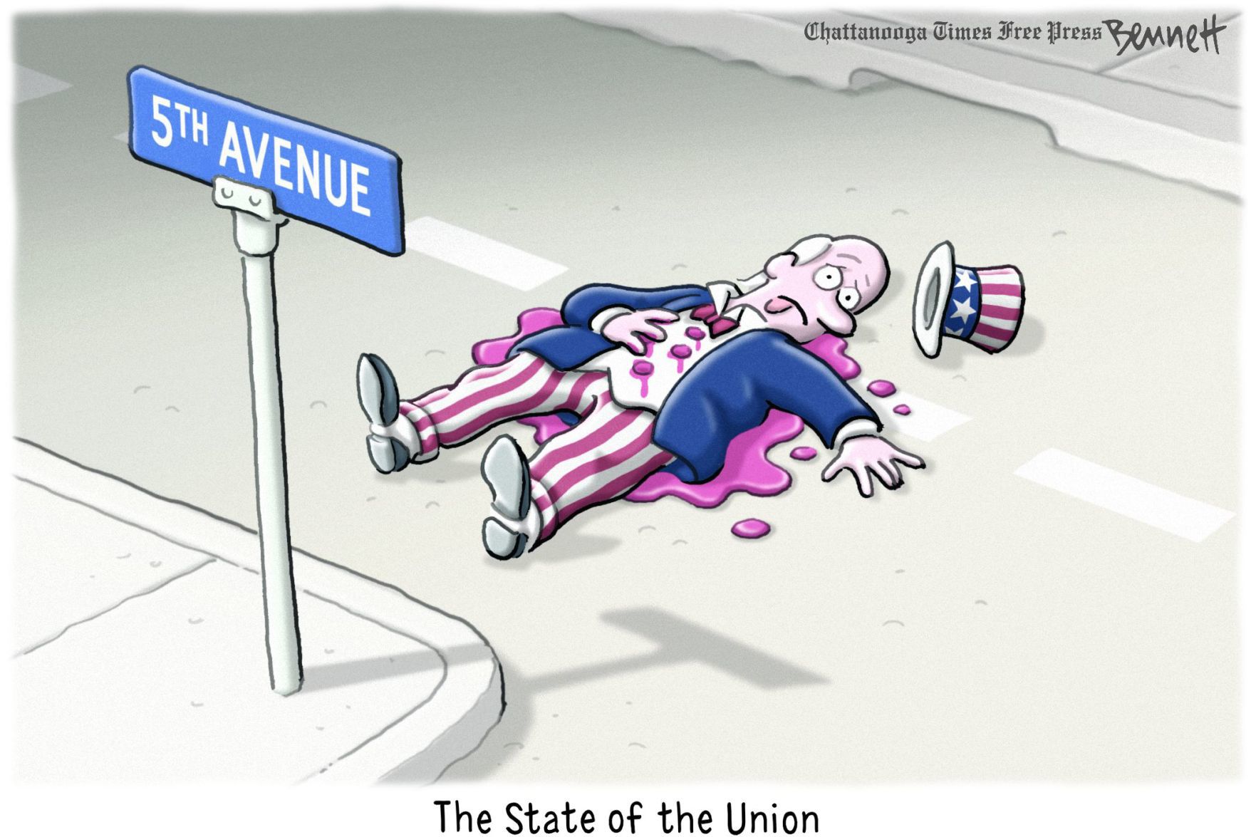 Bennett editorial cartoon